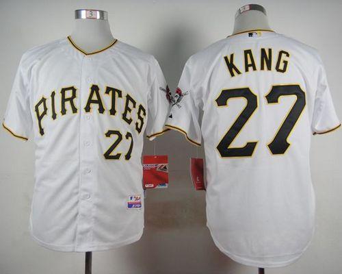 Pirates #27 Jung-Ho Kang White Cool Base Stitched Jersey - Zenithce