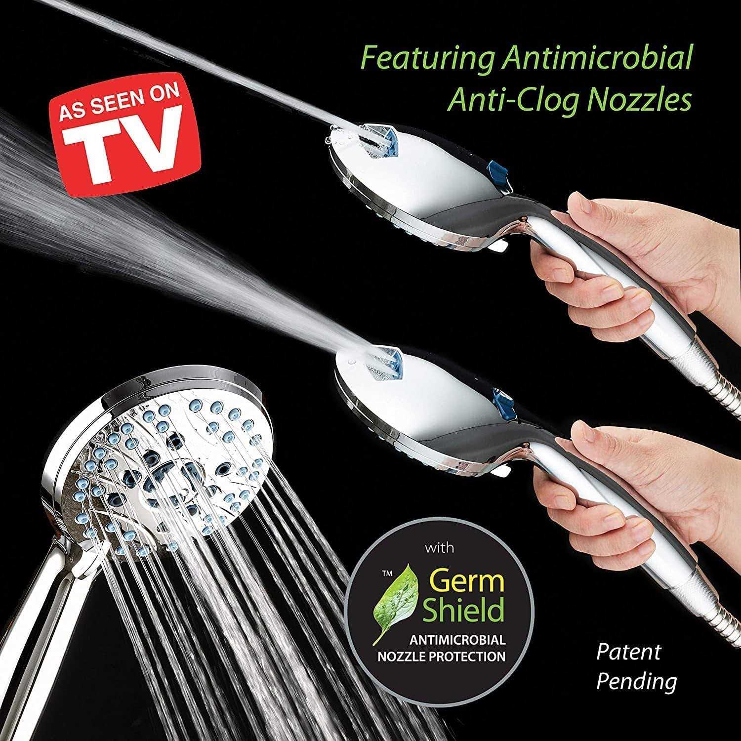 Hotel Spa aquacare as-seen-on-tv High Pressure Handheld/Rain 50-mode 3-way Shower Head Combo with adjustable arm - Zenithce
