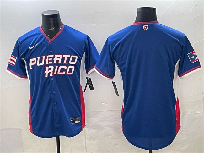 Puerto Rico Blank Blue 2026 World Classic Road Stadium Stitched Jersey - Zenithce