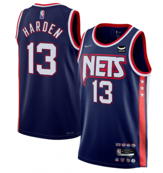 Brooklyn Nets #13 James Harden Navy 2021-22 Swingman City Edition 75th Anniversary Stitched Jersey - Zenithce