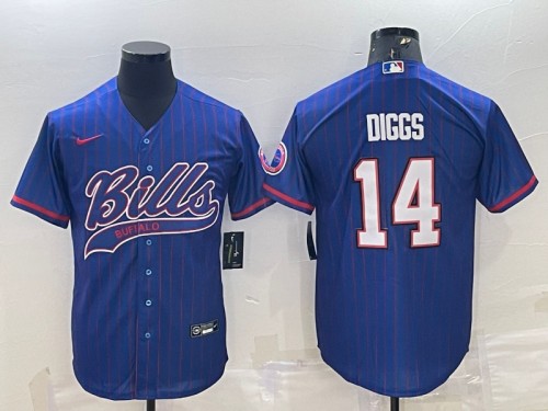 Buffalo Bills #14 Stefon Diggs Royal With Patch Cool Base Stitched Jersey - Zenithce