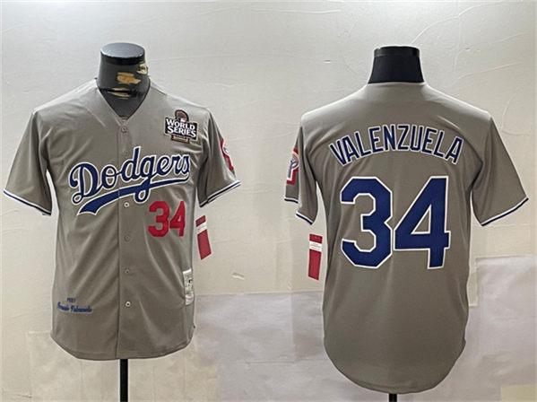 Los Angeles Dodgers #34 Toro Valenzuela Gray 2024 World Series 1981 Cooperstown Stitched Jersey - Zenithce