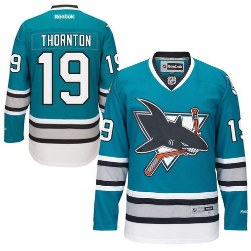 Sharks #19 Joe Thornton Teal 25th Anniversary Stitched Jersey - Zenithce