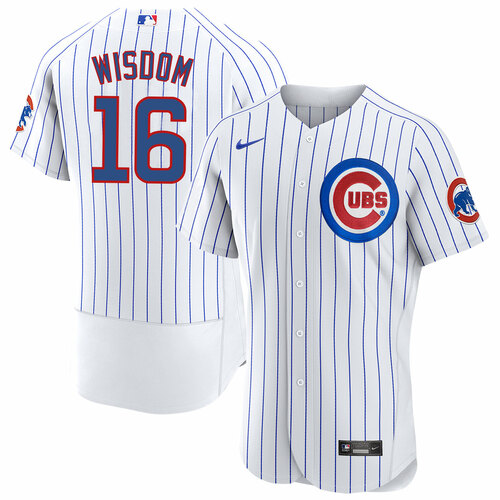 Chicago Cubs #16 Patrick Wisdom White Flex Base Stitched Jersey - Zenithce
