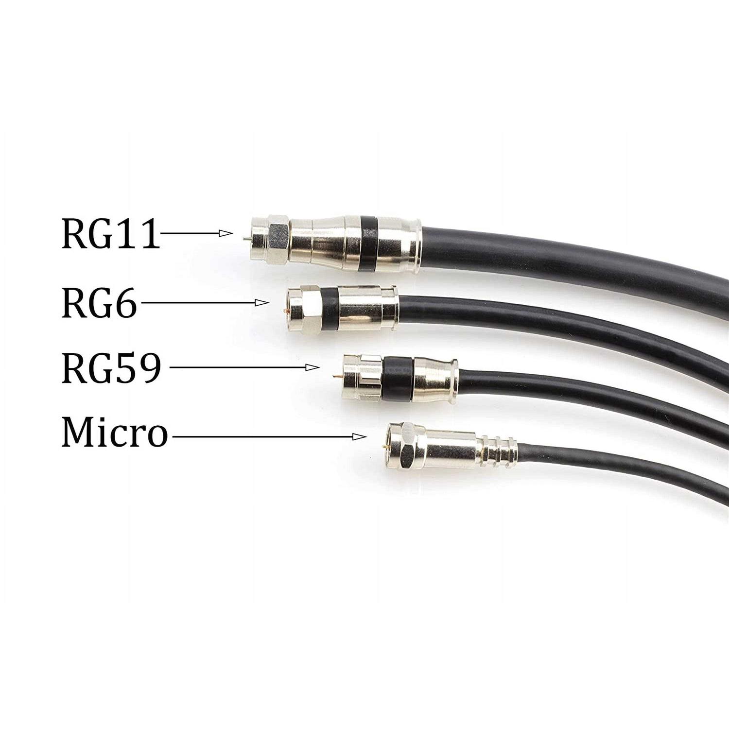 The Cimple Co Coaxial Cable Compression Fitting Connector for Rg59 Coax Cable - Zenithce