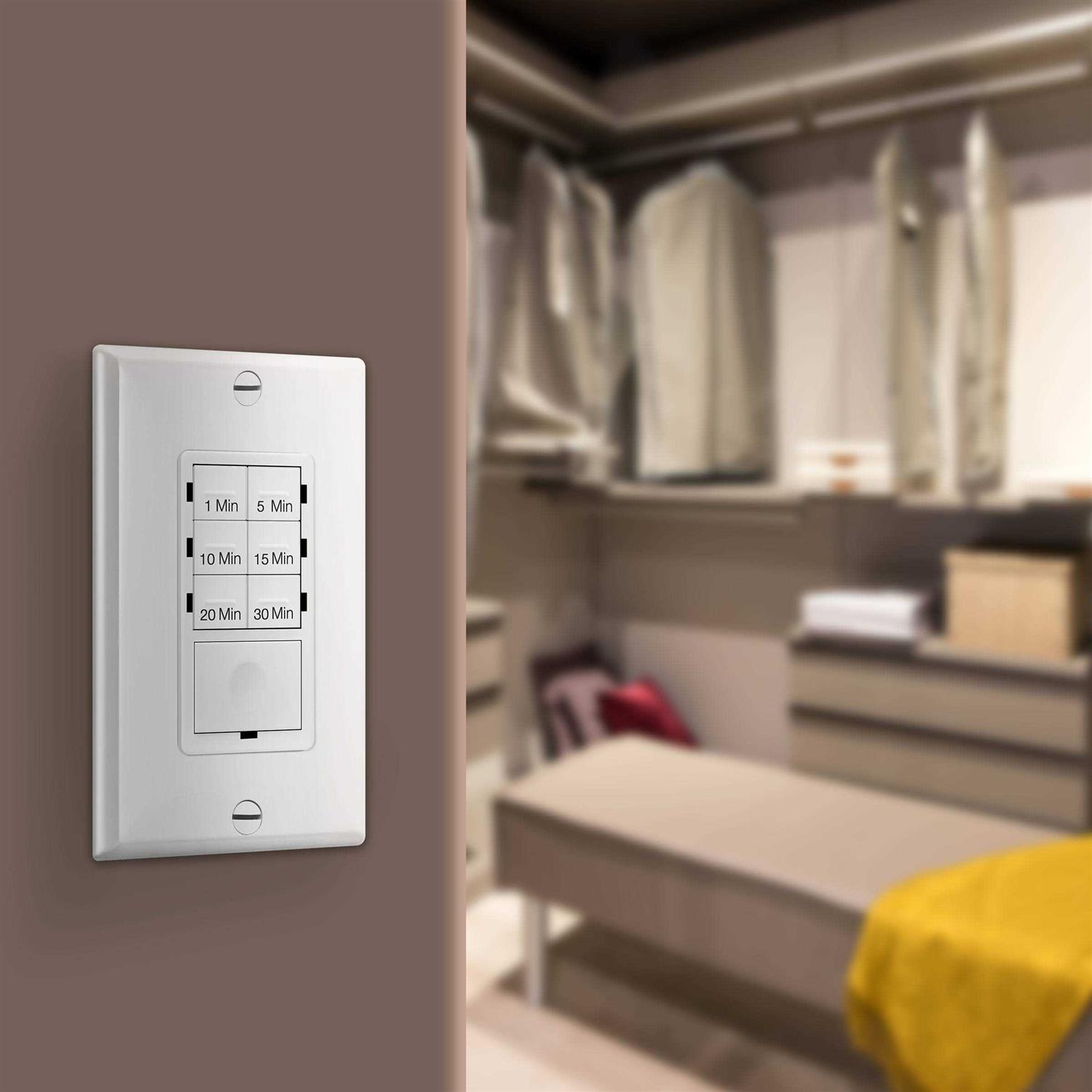 Enerlites Countdown Timer Switch 5-10-30-60 Min Hour For Bathroom Fans - Zenithce