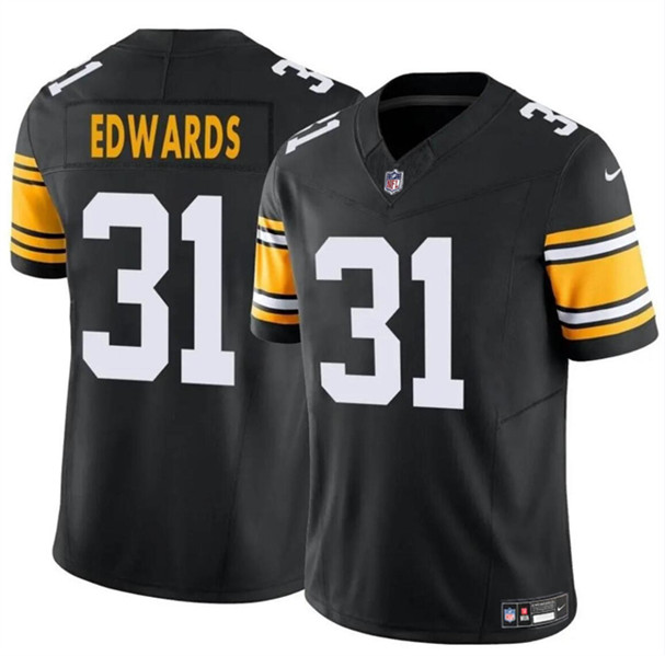 Pittsburgh Steelers #31 Daijun Edwards Black 2024 F.U.S.E. Alternate Vapor Untouchable Limited Stitched Jersey - Zenithce