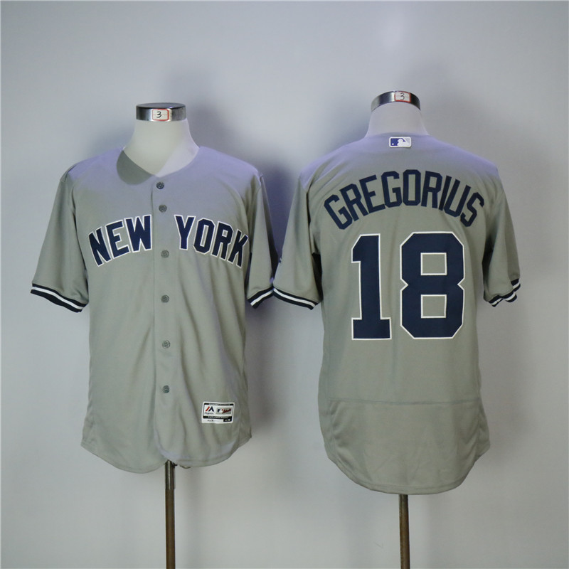 New York Yankees #18 Didi Gregorius Gray Cool Base Stitched Jersey - Zenithce