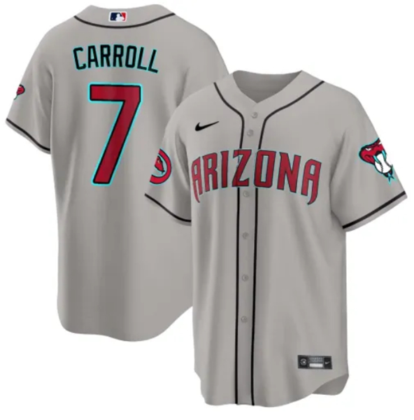 Arizona Diamondbacks #7 Corbin Carroll Gray 2024 Cool Base Stitched Jersey - Zenithce