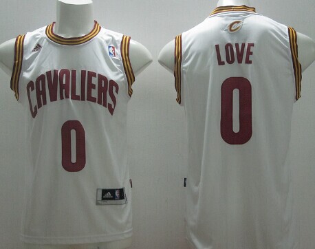 Cleveland Cavaliers #0 Kevin Love Revolution 30 Swingman White Jersey - Zenithce