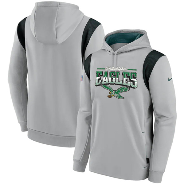 Philadelphia Eagles Gray Sideline Pullover Hoodie - Zenithce