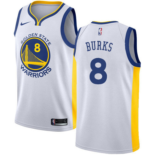 Warriors #8 Alec Burks White Swingman Association Edition Jersey - Zenithce