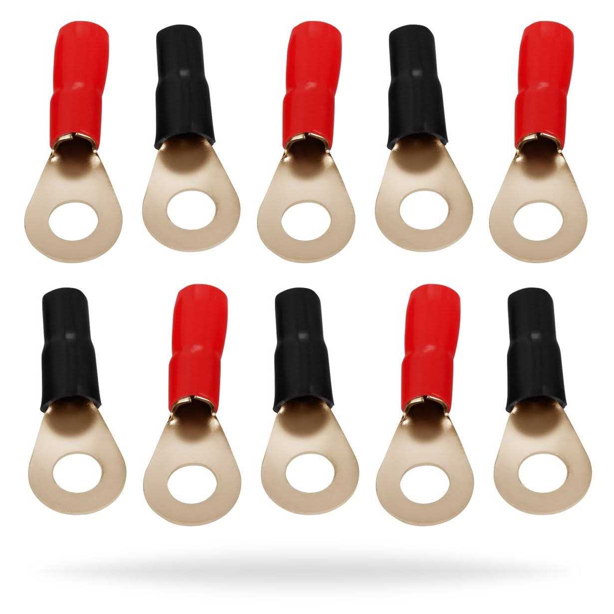 InstallGear 10 Gauge AWG Crimp Ring Terminals Connectors - Zenithce