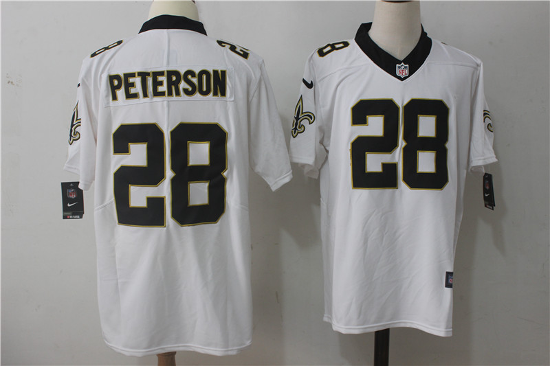 New Orleans Saints #28 Adrian Peterson White Stitched Vapor Untouchable Limited Nike Jersey - Zenithce
