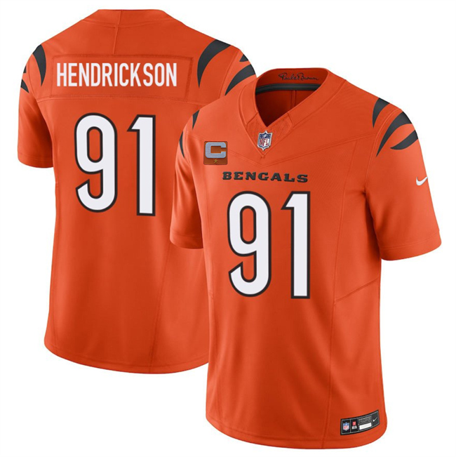 Cincinnati Bengals #91 Trey Hendrickson Orange 2025 F.U.S.E. With 1-Star C Patch Vapor Untouchable Limited Stitched Jersey - Zenithce
