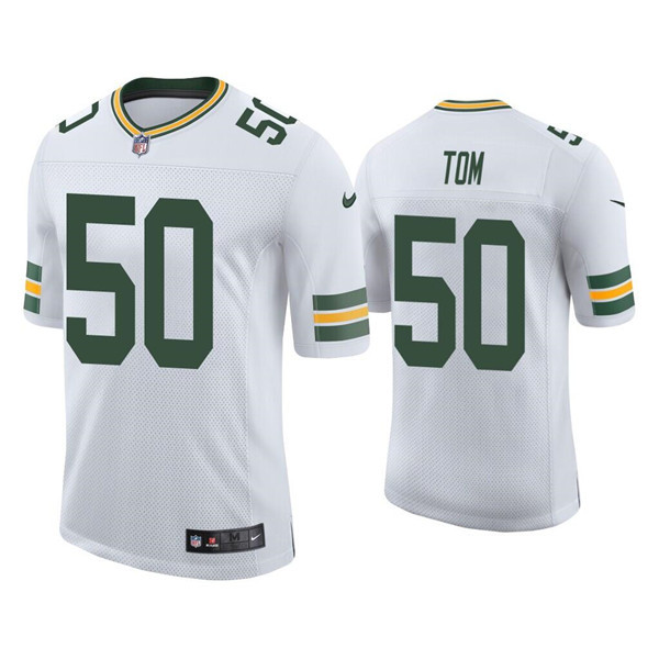 Green Bay Packers #50 Zach Tom White Stitched Football Jersey - Zenithce