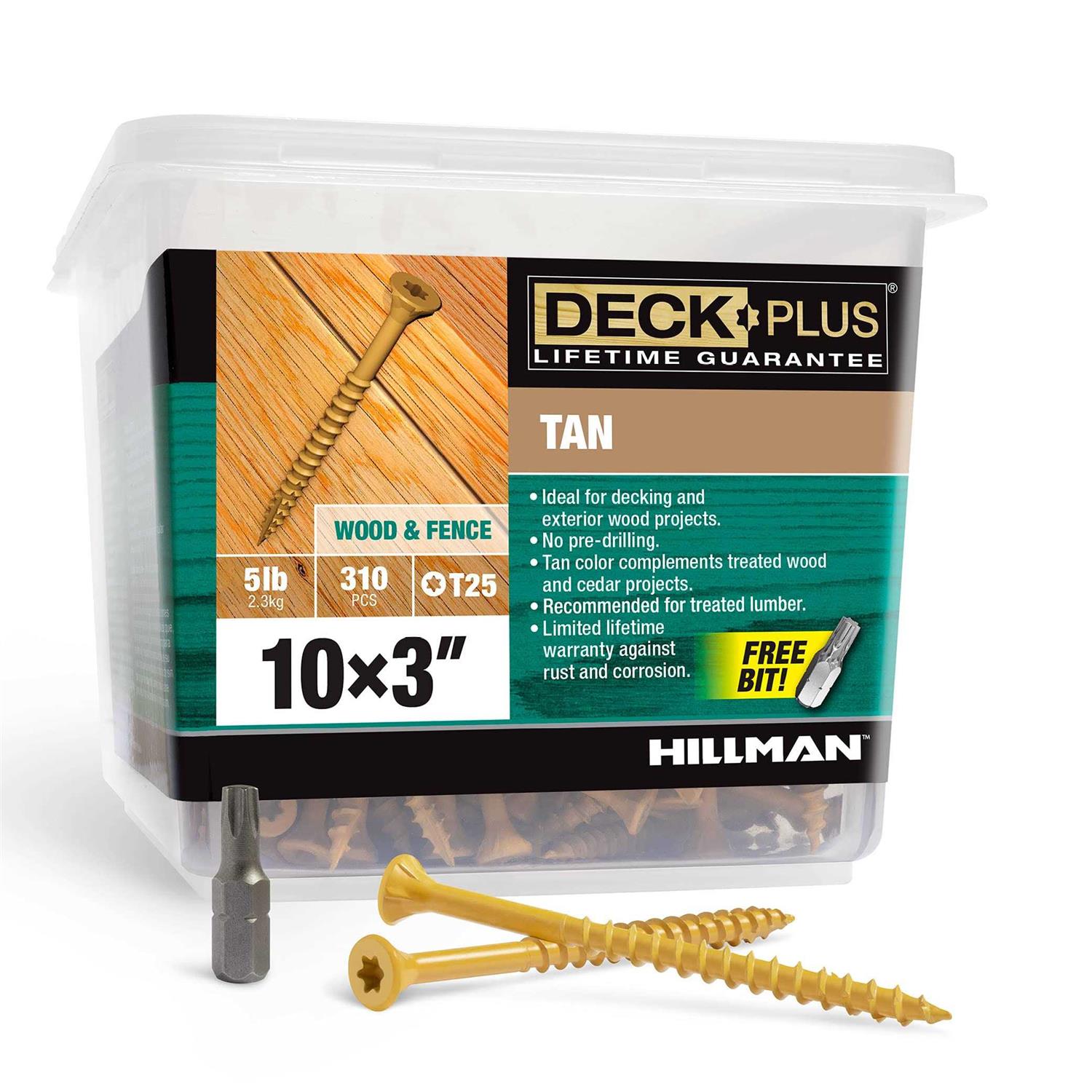 Deck Plus 48419 Star Flat Head Exterior Deck Screws - Zenithce