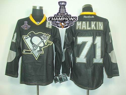 Penguins #71 Evgeni Malkin Black Ice 2016 Stanley Cup Champions Stitched Jersey - Zenithce