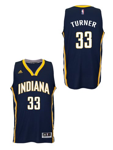 Indiana Pacers #33Myles Turner 2014-15 New Swingman Road Jersey Navy - Zenithce