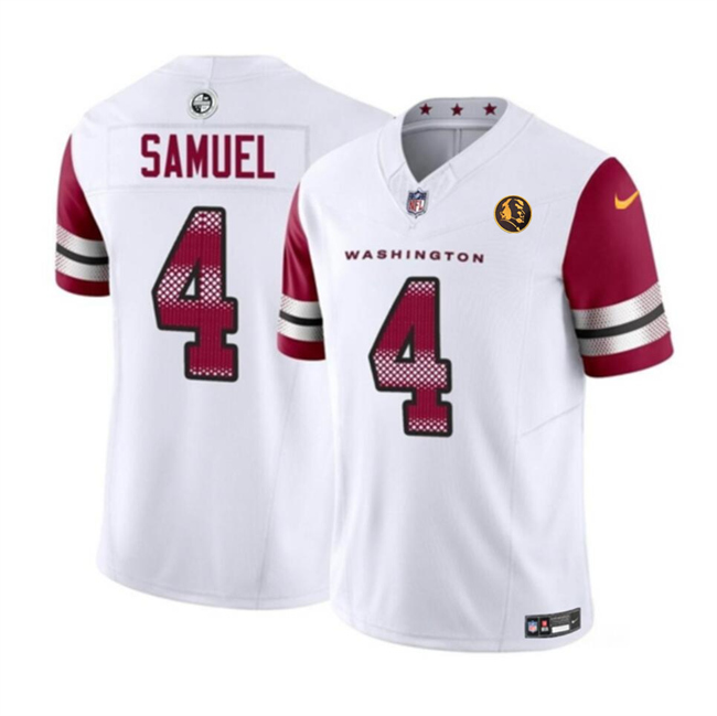 Washington Commanders #4 Curtis Samuel White 2023 F.U.S.E. With John Madden Patch Vapor Limited Stitched Jersey - Zenithce