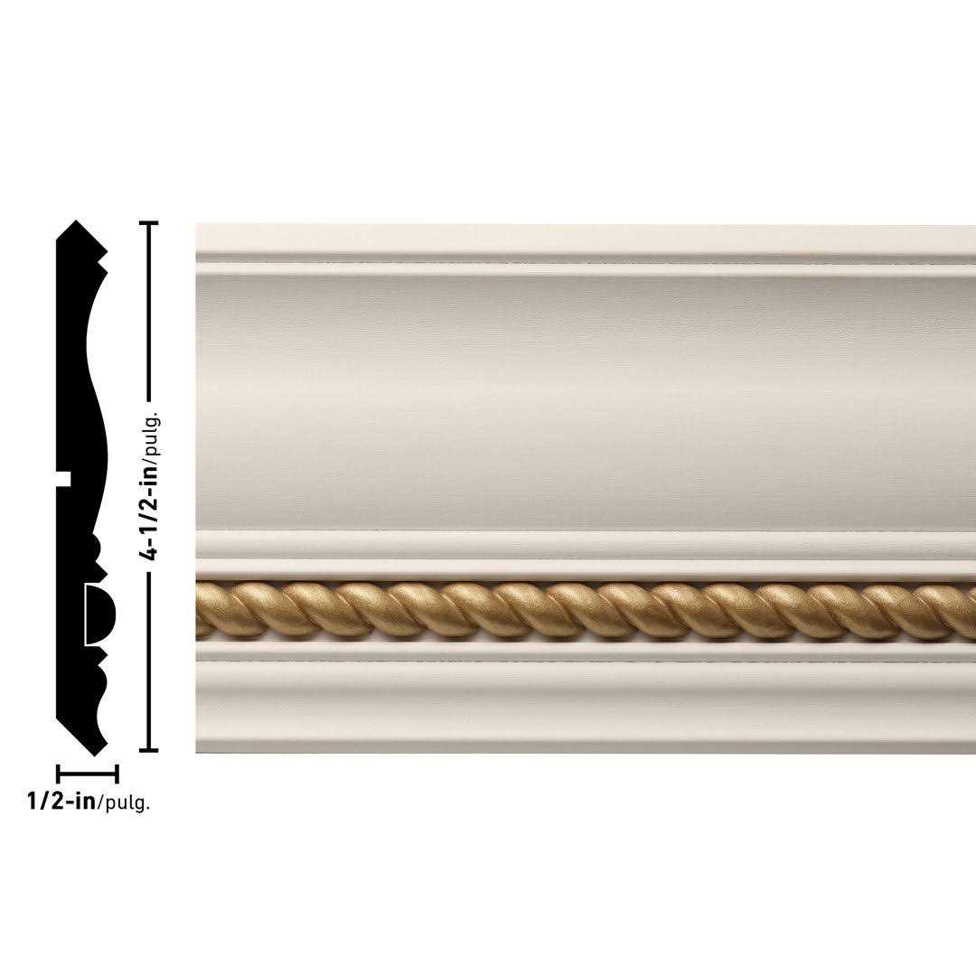 Ornamental Mouldings Diamond 24-in x 2.5-ft Finished Plastic Wall Panel Moulding - Zenithce