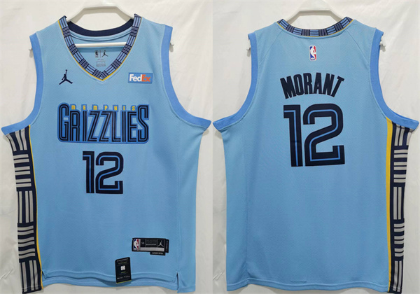 Memphis Grizzlies #12 Ja Morant Blue Stitched Jersey - Zenithce