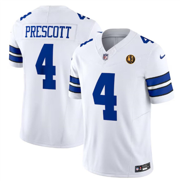 Dallas Cowboys #4 Dak Prescott White 2023 F.U.S.E. With John Madden Patch Vapor Limited Stitched Jersey - Zenithce