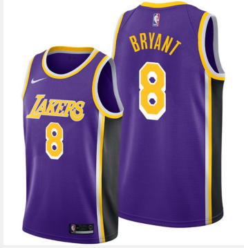 Los Angeles Lakers #8 Kobe Bryant Purple Swingman Statement Edition Jersey - Zenithce