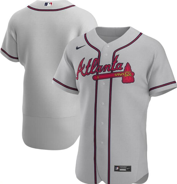 Atlanta Braves Blank Grey Flex Base Stitched Jersey - Zenithce