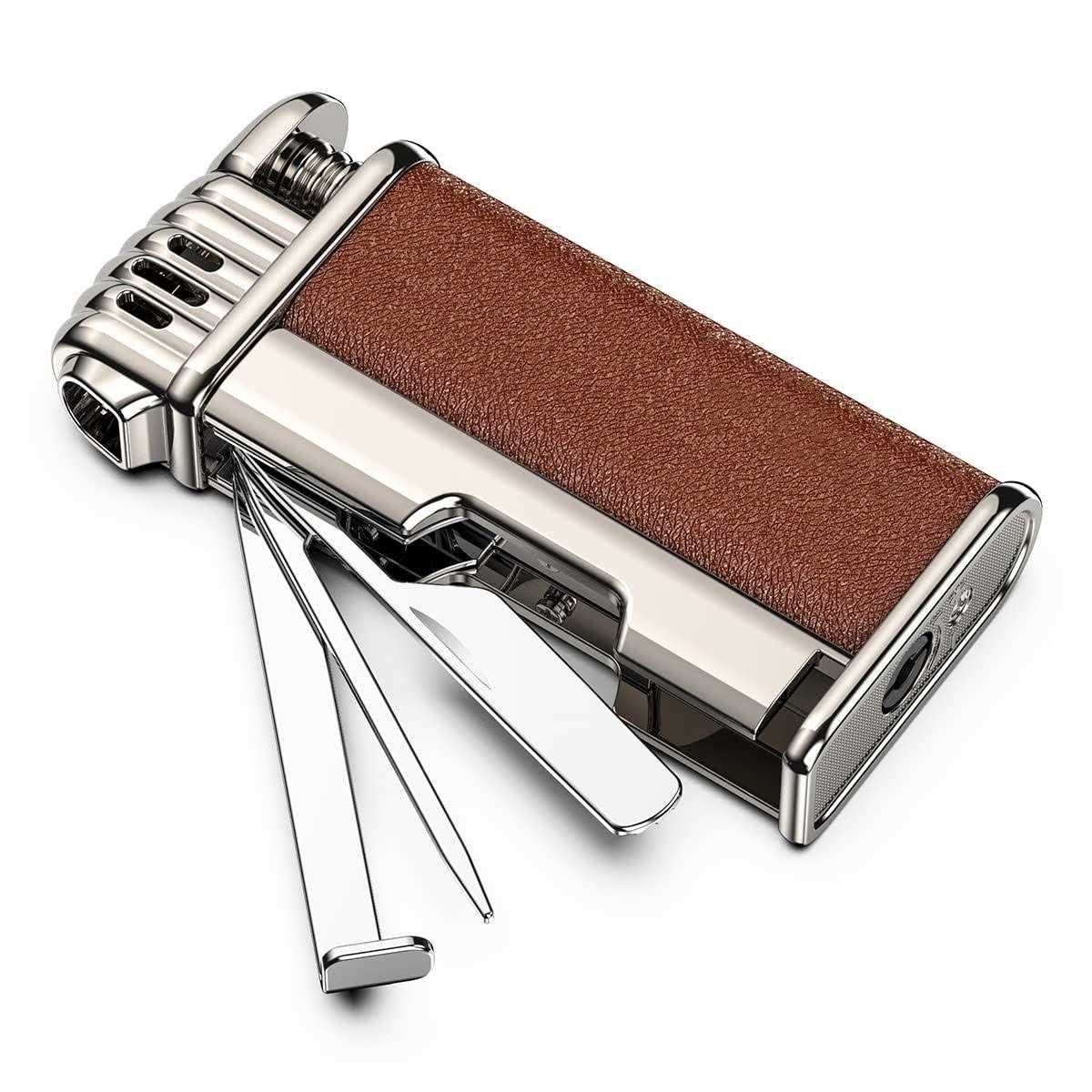 Jopoo Pipe Lighter Gas Butane Refillable Soft Flame With Pipe Cleaner Tools - Zenithce