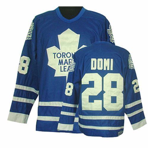 Maple Leafs #28 Tie Domi Blue CCM Throwback Stitched Jersey - Zenithce
