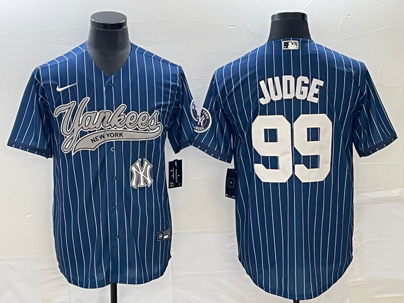New York Yankees #99 Aaron Judge Navy With Patch Cool Base Stitched Jersey - Zenithce