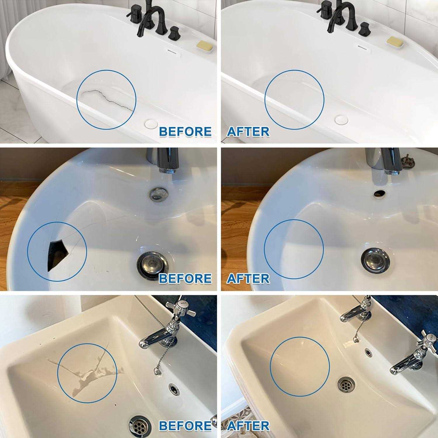 Tub, Tile and Shower Repair Kit Color Match - Zenithce