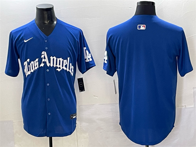 Los Angeles Dodgers Blank Blue 2025 LA Gothic Style With Fernando Patch Vapor Premier Limited Stitched Jersey - Zenithce