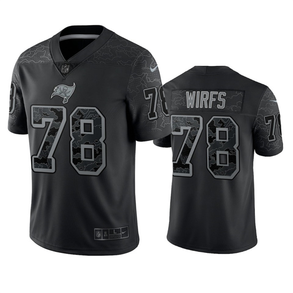 Tampa Bay Buccaneers #78 Tristan Wirfs Black Reflective Limited Stitched Jersey - Zenithce