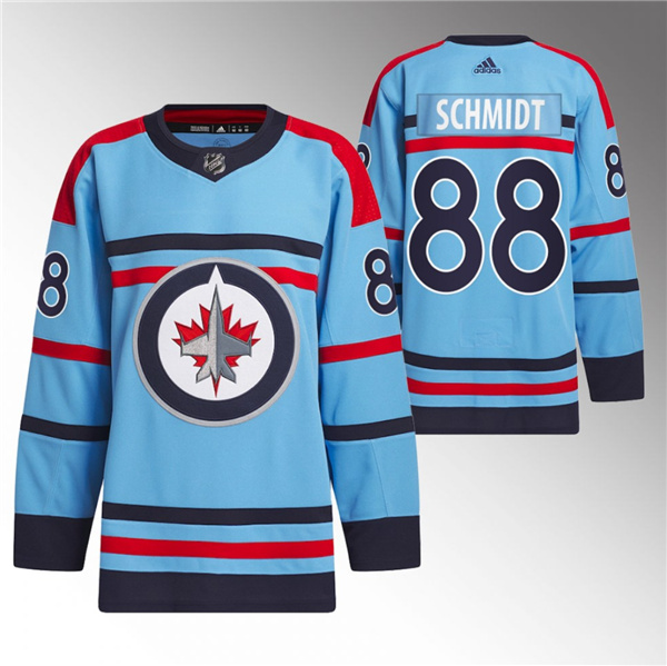 Winnipeg Jets #88 Nate Schmidt Light Blue Anniversary Primegreen Stitched Jersey - Zenithce