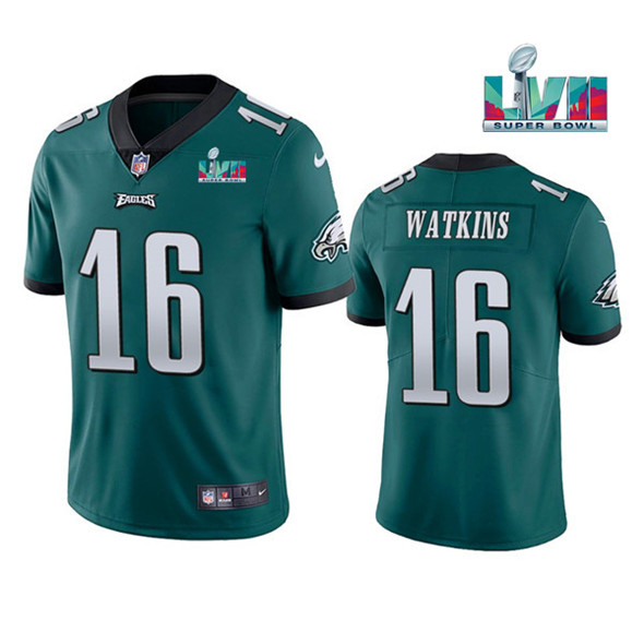 Philadelphia Eagles #16 Quez Watkins Green Super Bowl LVII Vapor Untouchable Limited Stitched Jersey - Zenithce