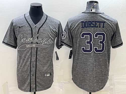 Dallas Cowboys #33 Tony Dorsett Gray With Patch Cool Base Stitched Jersey - Zenithce
