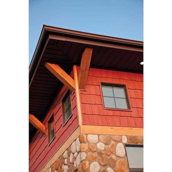 Ply Gem Take Home Sample Cedar Dimensions Round Cut 24 in. Polypropylene Siding - Zenithce