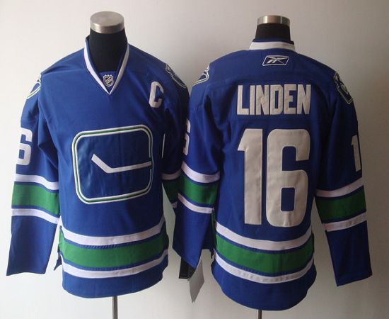 Canucks #16 Trevor Linden Blue Third Stitched Jersey - Zenithce