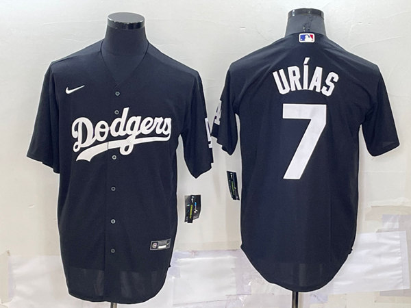 Los Angeles Dodgers #7 Julio Urias Black Cool Base Stitched Jersey - Zenithce