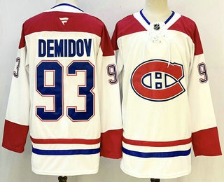 Montreal Canadiens #93 Ivan Demidov White Authentic Jersey - Zenithce