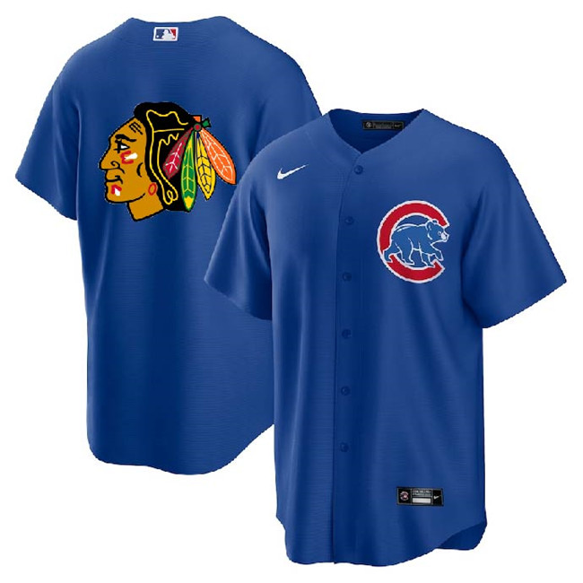 Chicago Cubs Blackhawks Royal Cool Base Stitched Jersey - Zenithce