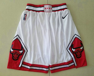 Chicago Bulls White 2019 Swingman Stitched Shorts - Zenithce