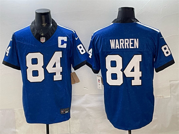 Indianapolis Colts #84 Tyler Warren Blue 2025 F.U.S.E. Throwback Vapor Limited Stitched Jersey - Zenithce