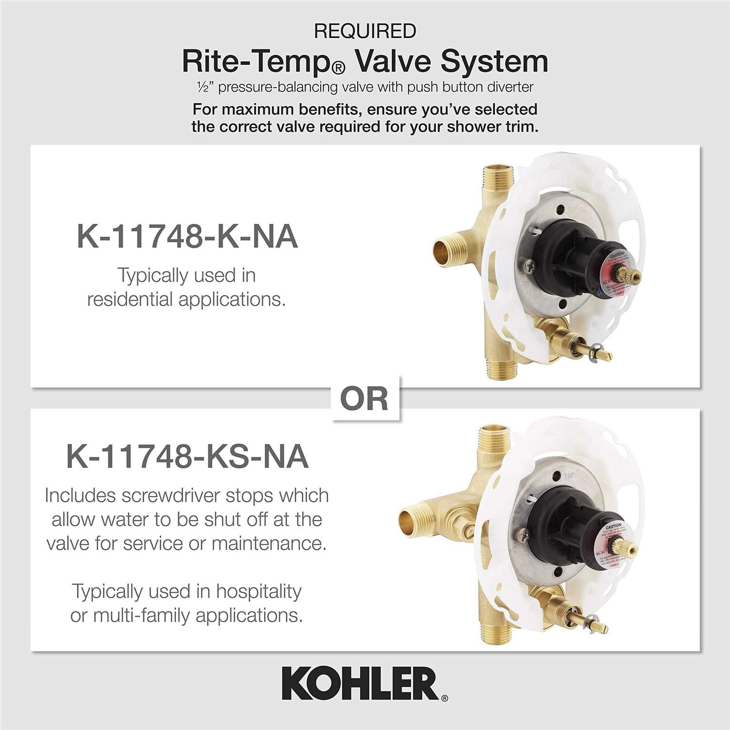 Kohler K-T37392-2MB PureFlo Contemporary Rotary-turn Bath Drain Trim - Zenithce