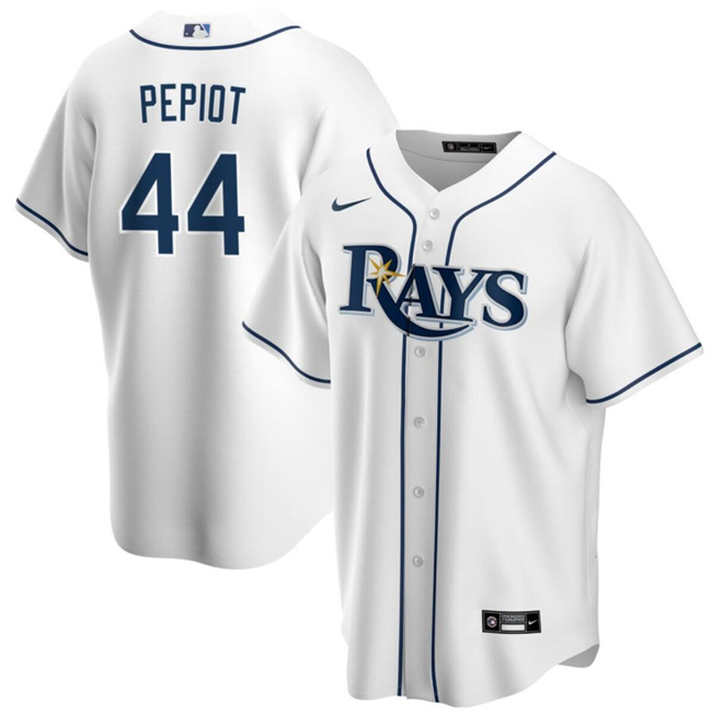 Tampa Bay Rays #44 Ryan Pepiot White Cool Base Stitched Jersey - Zenithce