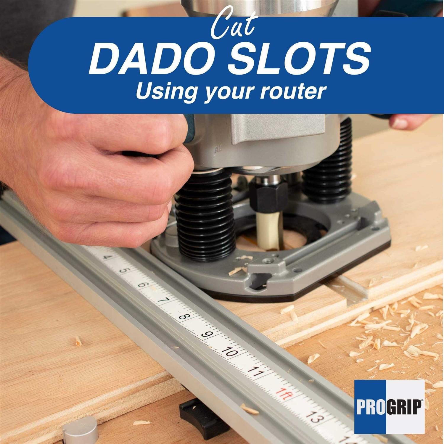 Peachtree Woodworking Supply ProGrip Straight Edge Ideal for Cutting Large Sheets of Plywood and Dado Slots - Zenithce