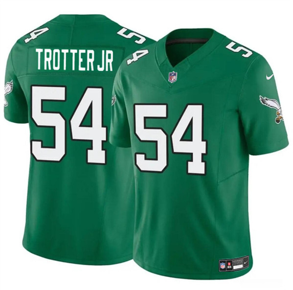 Philadelphia Eagles #54 Jeremiah Trotter Jr Green 2024 Draft F.U.S.E. Vapor Untouchable Throwback Limited Stitched Jersey - Zenithce