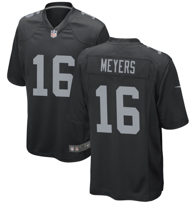 Las Vegas Raiders #16 Jakobi Meyers Black Stitched Game Jersey - Zenithce